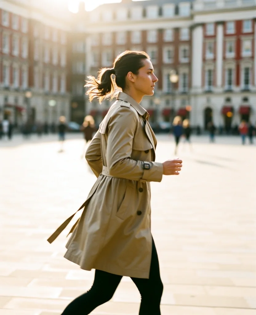 Professional in motion through London